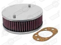 AIR FILTER-K&N ROUND, HIF44 1 3/4'' CENTRAL MOUNTING HOLE