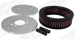 AIR FILTER-K&N ROUND, HS6 1 3/4'' SU CENTRAL MOUNTING HOLE