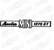 BADGE-BOOT LID-'AUSTIN MINI 1275GT'-'69-'75 EXPORT