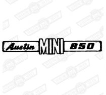 BADGE-BOOT LID-'AUSTIN MINI 850'-'96-'75 EXPORT ONLY