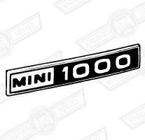 BADGE-BOOT LID-'MINI 1000'- '69-'75