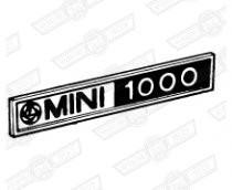 BADGE-BOOT LID-'MINI 1000' AND LEYLAND LOGO-'77-'80