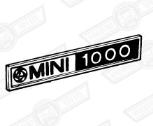 BADGE-BOOT LID-'MINI 1000' AND LEYLAND LOGO-'77-'80