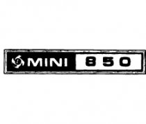 BADGE-BOOT LID-'MINI 850' AND LEYLAND LOGO-'76-'77