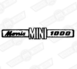 BADGE-BOOT LID-'MORRIS MINI 1000'-'69-'75-EXPORT ONLY