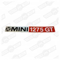 BADGE-BOOTLID-FOIL ONLY-'MINI 1275GT'-'77 ON
