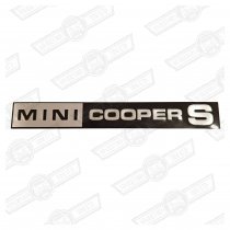 BADGE-BOOTLID-FOIL ONLY-'MINI COOPER S'-MK3