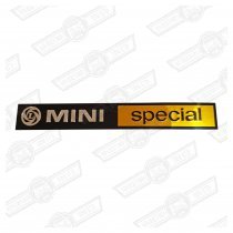 BADGE-BOOTLID-FOIL ONLY-'MINI SPECIAL' GENUINE