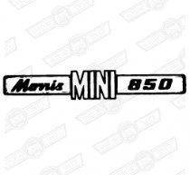 BADGE-BOOTLID-'MORRIS MINI 850'-'69-'75 EXPORT ONLY