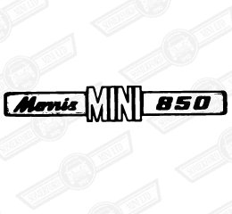 BADGE-BOOTLID-'MORRIS MINI 850'-'69-'75 EXPORT ONLY