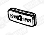 BADGE-STEERING WHEEL PAD-'1959-1989'-MINI 30