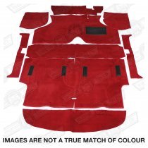 CARPET SET-SALOON-DELUXE-RED RHD