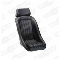 COBRA CLASSIC SEAT- WITH HEADREST, BLACK VINYL
