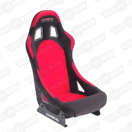 CORBEAU FORZA SPORT SEAT- BLACK OUTER, RED INNER, CLOTH