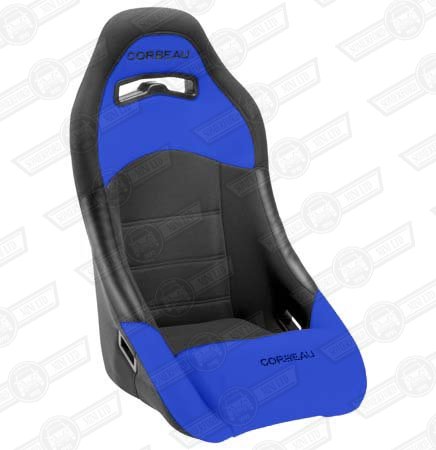 CORBEAU NEW CLUBMAN SEAT-BLACK OUTER/BLUE INNER, CLOTH