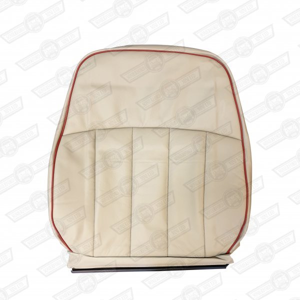 COVER-FRONT SEAT SQUAB-CUMULUS GREY LEATHER/RED PIPING OPTIO