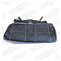 COVER-REAR SEAT CUSHION-BLACK/STONE LEATHER-COOPER