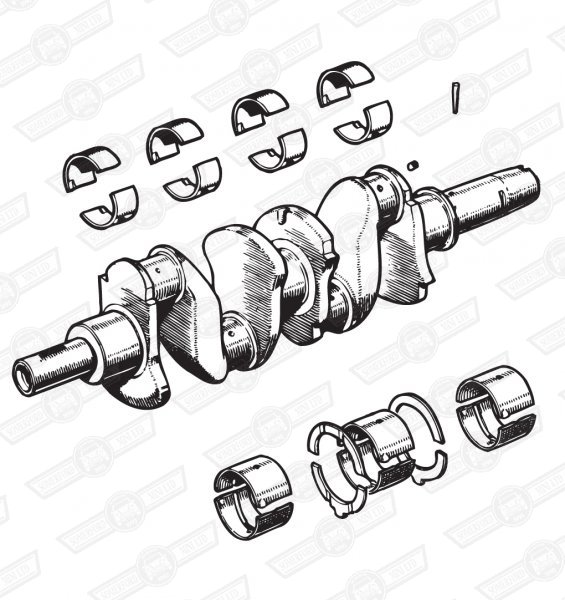 CRANKSHAFT WITH BEARINGS-REPLACEMENT FOR 1275GT