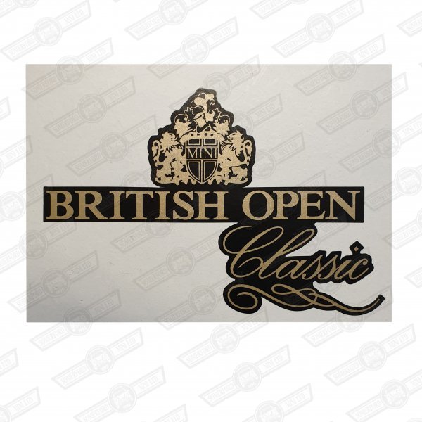 DECAL-BODYSIDE-'BRITISH OPEN CLASSIC'-CHARCOAL CARS GEN ROVE