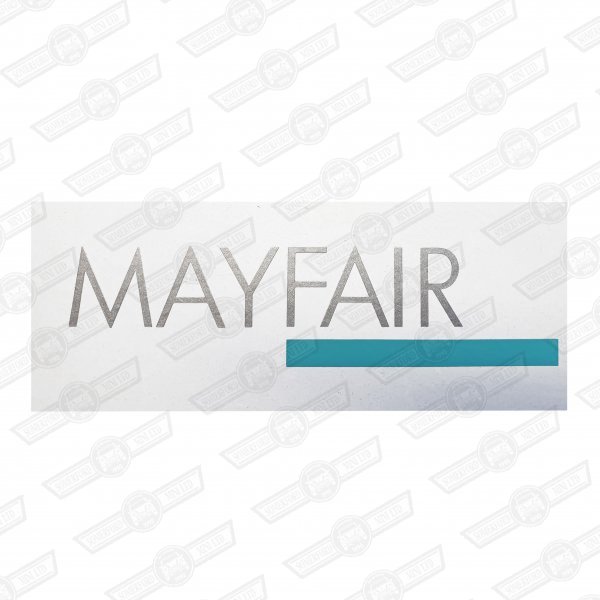 DECAL-BODYSIDE-'MAYFAIR'-SILVER & GREEN-'88 ON GENUINE ROVER