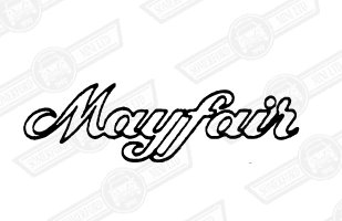 DECAL-BOOT LID- 'MAYFAIR' - SILVER - '82-'88