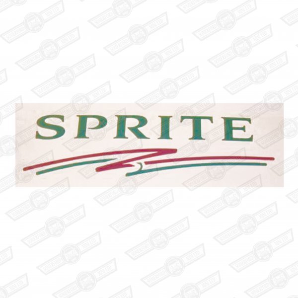 DECAL-BOOTLID-'SPRITE'-MAUVE & GREEN-'92-'95