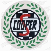 DECAL-'COOPER S' ROUND-GREEN LEAVES- ( JCconversion)