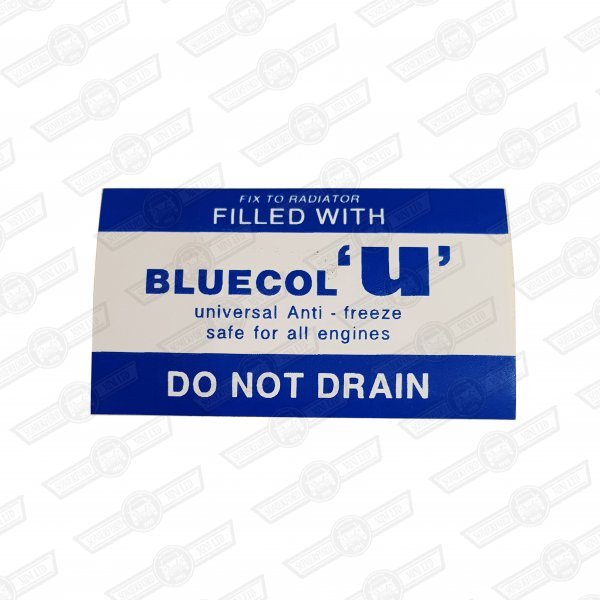 DECALRADIATOR'BLUECOL U' Somerford Mini Mini Specialists, Providin...