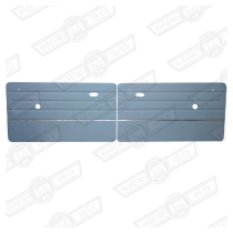 DOOR LINERS-PAIR-DOVE GREY/CHROME STRIP-1997 ON