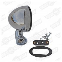 DOOR MIRROR-DOMED, POLISHED STAINLESS LH