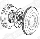 FLYWHEEL AND CLUTCH ASSY.-PRE ENGAGED STAR.-'85-'90