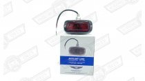 FOG LAMP-RED- RETRO TEX STAINLESS WITH HALOGEN BULB