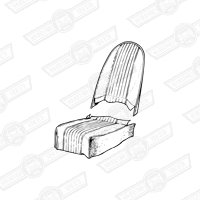 FRONT SEAT COVER KIT-ONE SEAT-BLACK-'67-'69-RECLINERS
