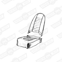 FRONT SEAT COVER KIT-ONE SEAT(state colour)'61-'67 RECLINER