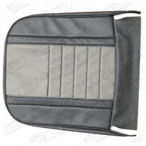 FRONT SEAT CUSHION COVER-DARK GREY/DOVE GREY-'61-'67