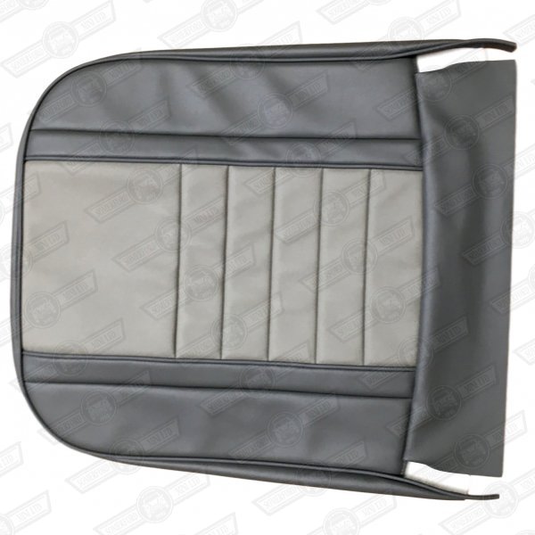 FRONT SEAT CUSHION COVER-DARK GREY/DOVE GREY-'61-'67