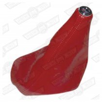 GAITER-GEAR LEVER-TARTAN RED PVC-2000 'SEVEN'