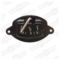 GAUGE-FUEL-BLACK FACE-'64-'85-FITS IN SPEEDO