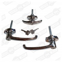 HANDLE SET-2 DOORS & 1 BOOT-'66 ON (MK2)