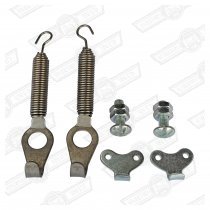 HOOKS-CHROME SPRING TYPE, FOR BONNET AND BOOT. PAIR
