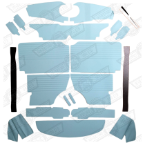 INTERIOR TRIM KIT-POWDER BLUE-OVAL WITH VENTS-'61-'69