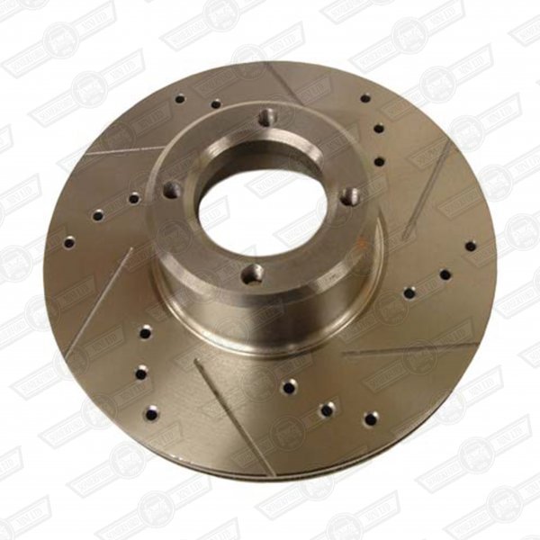 KAD BRAKE DISC 7.5'' SOLID CROSS DRILLED GROOVED PAIR
