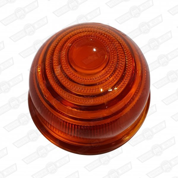LENS-FRONT INDICATOR-AMBER-GLASS-'59-'88