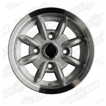 MINATOR ALLOY 5 x 10 SILVER WITH HIGHLIGHTED RIM
