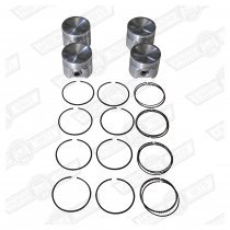 PISTON SET-3 RING METRIC REPLACEMENT 1071 & 1275 S +030''