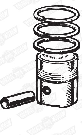 PISTON SET-DISHED 4 RINGS 1071 & 1275 'S' +040''