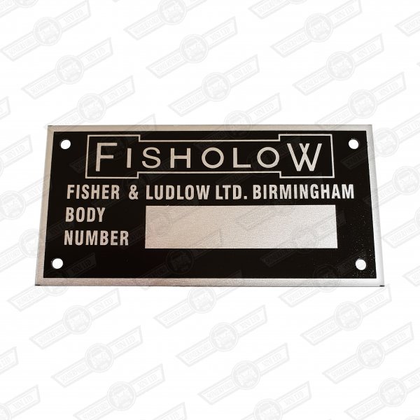 PLATE-BODY NUMBER-'FISHOLOW'-'61-'69 RILEY & WOLSELEY