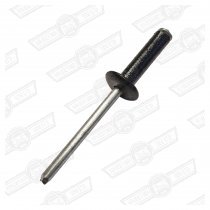 POP RIVET-DOMED HEAD'OPEN END 3/16'' DIA.x 3/4'' LONG-BLACK