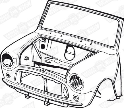 FRONT END ASSEMBLY-RUBBER MOUNTED-'76-'90