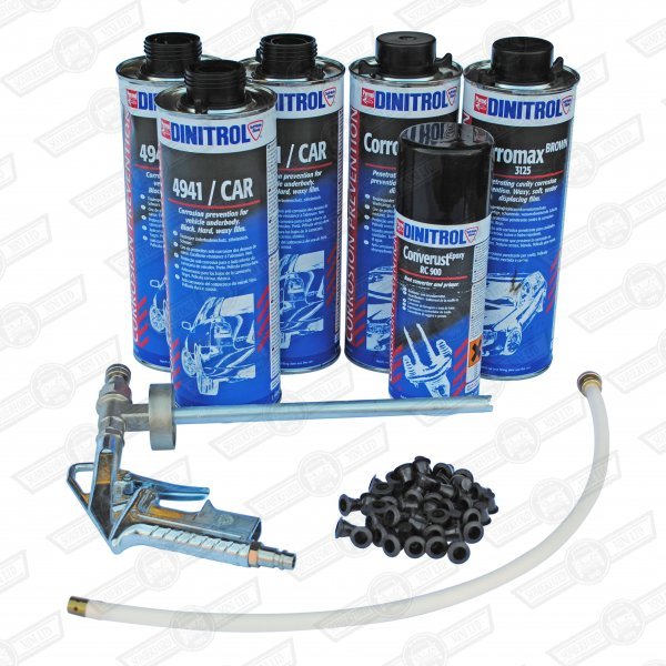 DINITROL RUST PROOFING KIT-2xWAX,3x U.BODY,1xGUN,1xCONVERTER